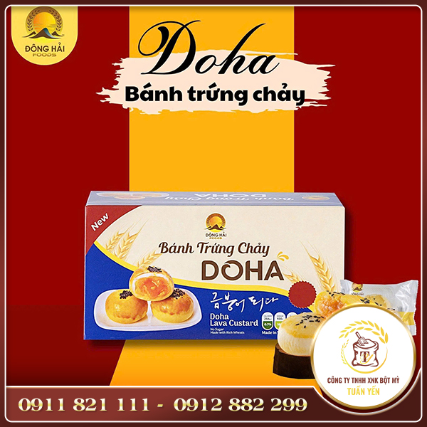 Hộp bánh trứng chảy chữ nhật xanh